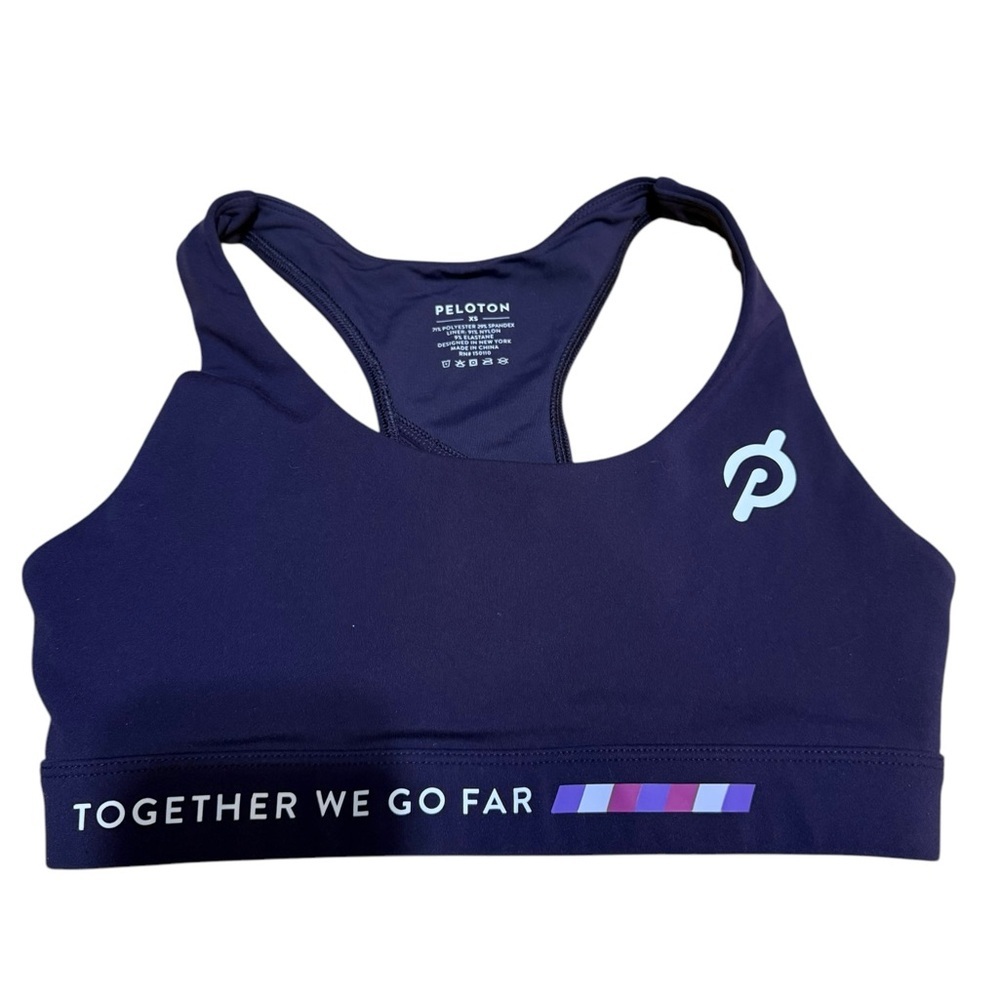 Peloton Racerback Sports Bra “Together We Go Far”  Size Small